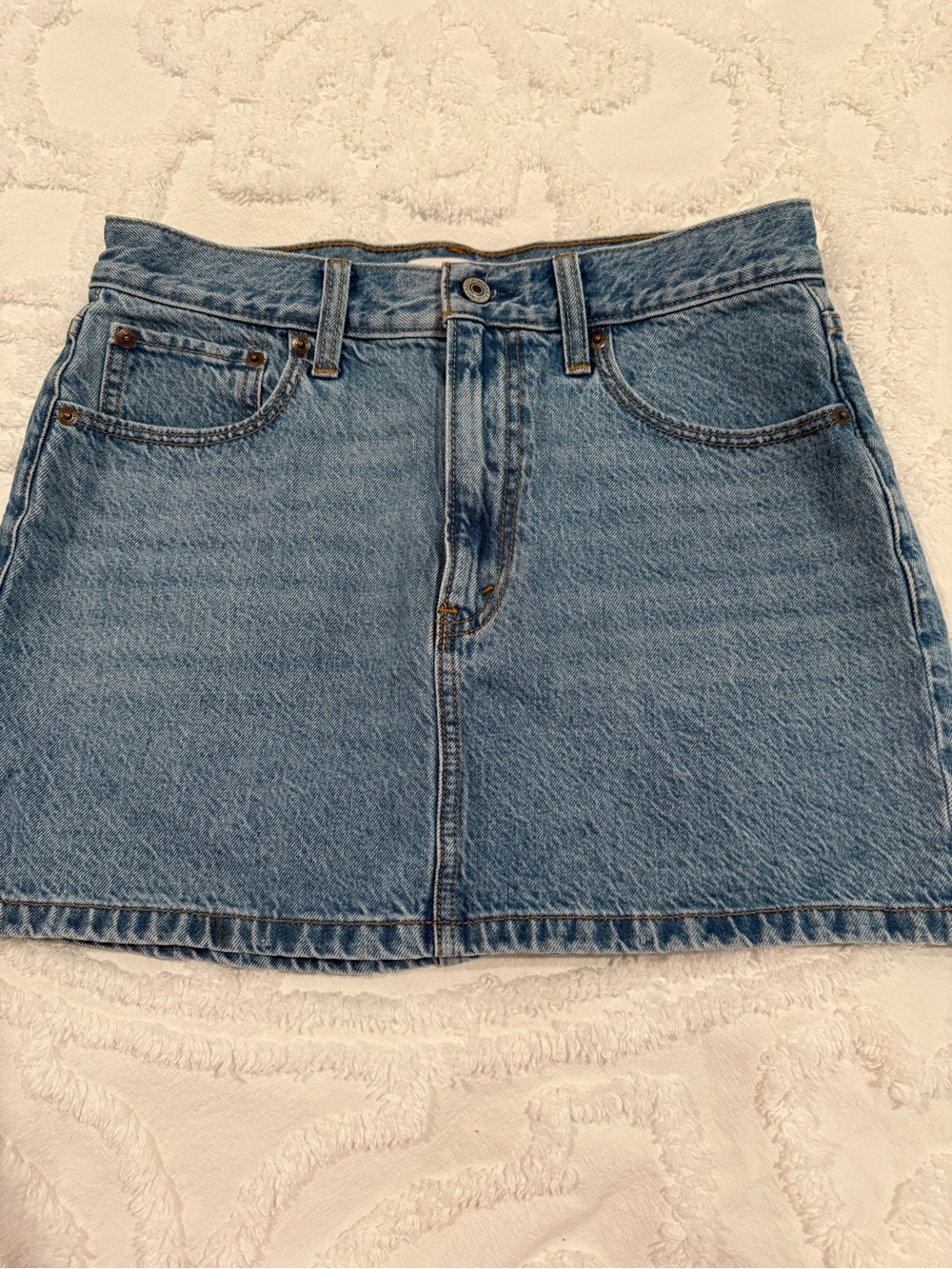 Abercrombie & Fitch Light Blue Denim Mini Skirt